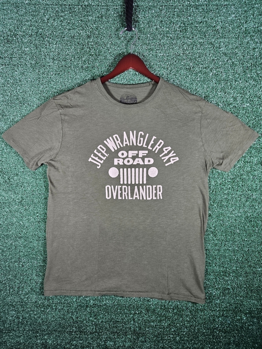 Jeep Wrangler Olive Green Overlander Off Road Graphic Tee / Mens Size Large